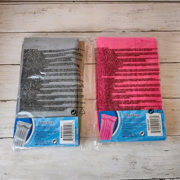 (3) H2O GO 2 Pink/Grey Adult Full Size Raft/Floats & 16" Beachball New - Picture 5 of 5